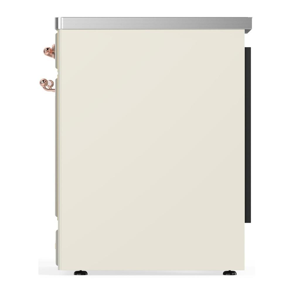 Ilve UMIB30NR3AWP Ilve Umib30Nr3Awp Majestic Iii 30 Inch Induction Range With 4 Elements, 4 Cu. Ft. Oven Capacity (Triple Glass Door, Antique White, Copper)