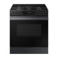 Samsung NSG6DG8100MT Bespoke 6.0 Cu. Ft. Smart Slide-In Gas Range With Precision Knobs In Matte Black Steel