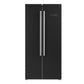 Forno FFRBI180533BLK Forno Salerno Espresso 33-Inch Black Side-By-Side Refrigerator, 15.6 Cu. Ft., Energy-Efficient, No Frost, Modern Design