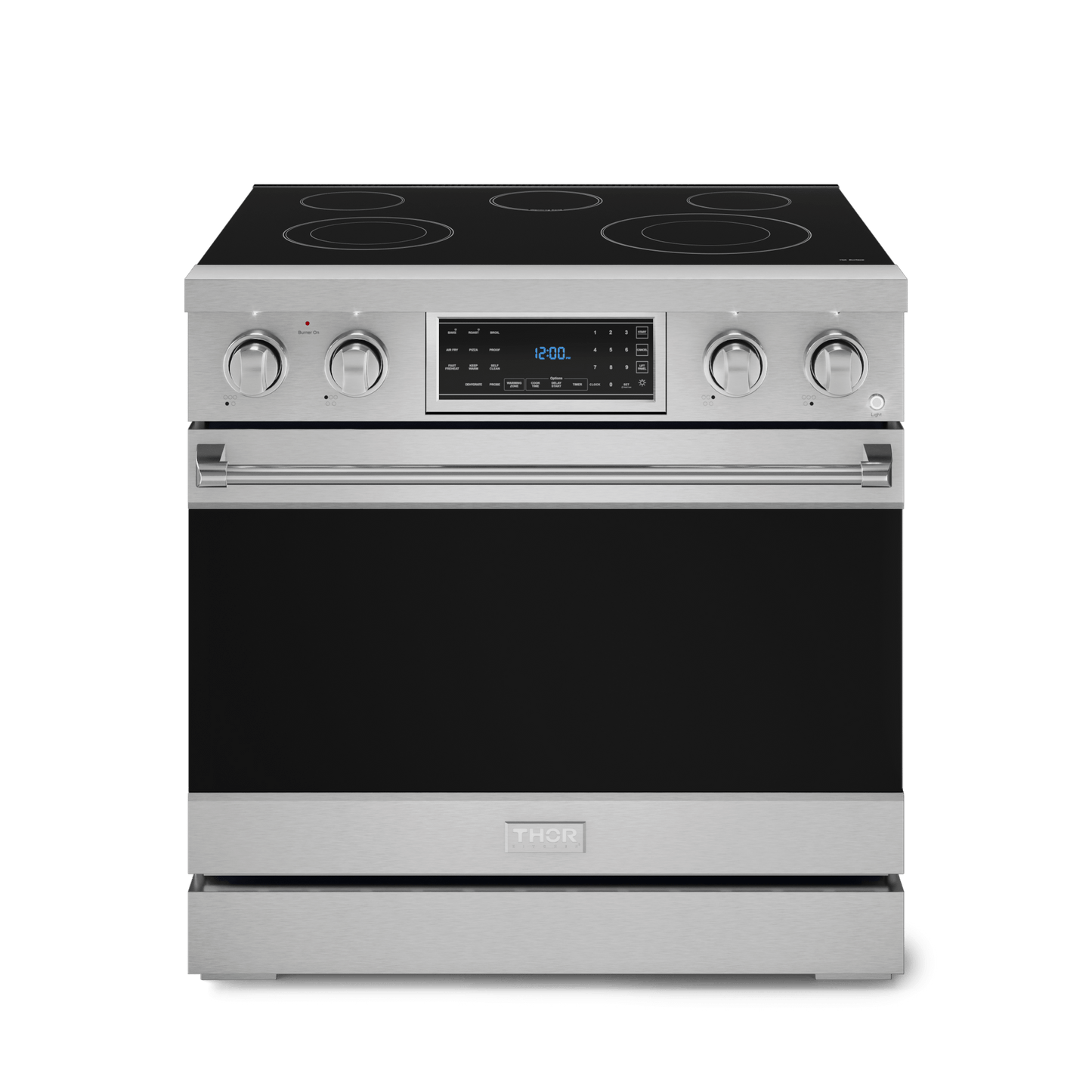 Thor Kitchen RSE36 36 Inch Professional Electric Range With Tilt Panel Touch Control In Stainless Steel Gordon Ramsay Series - Rse36