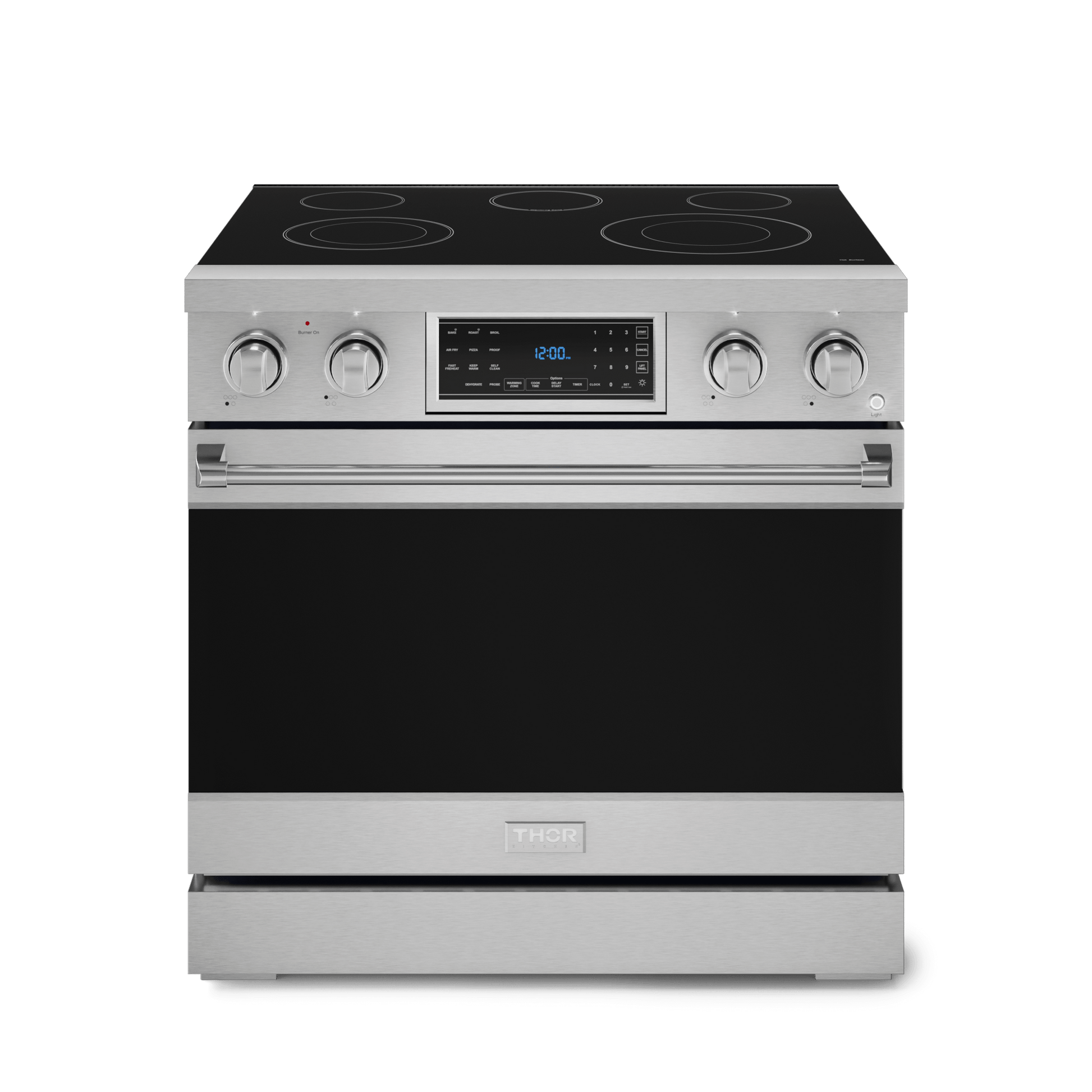 Thor Kitchen RSE36 36 Inch Professional Electric Range With Tilt Panel Touch Control In Stainless Steel Gordon Ramsay Series - Rse36