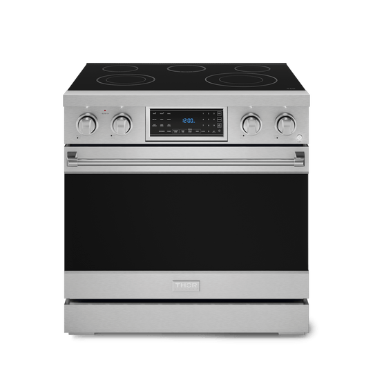 Thor Kitchen RSE36 36 Inch Professional Electric Range With Tilt Panel Touch Control In Stainless Steel Gordon Ramsay Series - Rse36