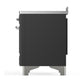 Ilve UMIB48QNR3MGC Ilve Umib48Qnr3Mgc Majestic Iii 48 Inch Induction Range With 6 Elements, 5.02 Cu. Ft. Total Oven Capacity (Solid Door, Graphite Matte, Chrome)