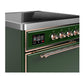 Ilve UMIB30QNR3EGP Ilve Umib30Qnr3Egp Majestic Iii 30 Inch Induction Range With 4 Elements, 4 Cu. Ft. Oven Capacity (Solid Door, Emerald Green, Copper)