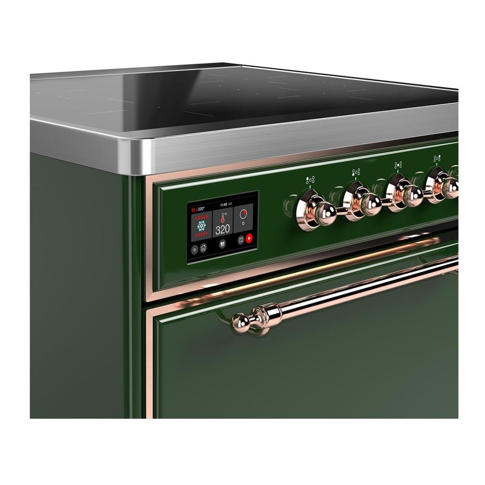 Ilve UMIB30QNR3EGP Ilve Umib30Qnr3Egp Majestic Iii 30 Inch Induction Range With 4 Elements, 4 Cu. Ft. Oven Capacity (Solid Door, Emerald Green, Copper)