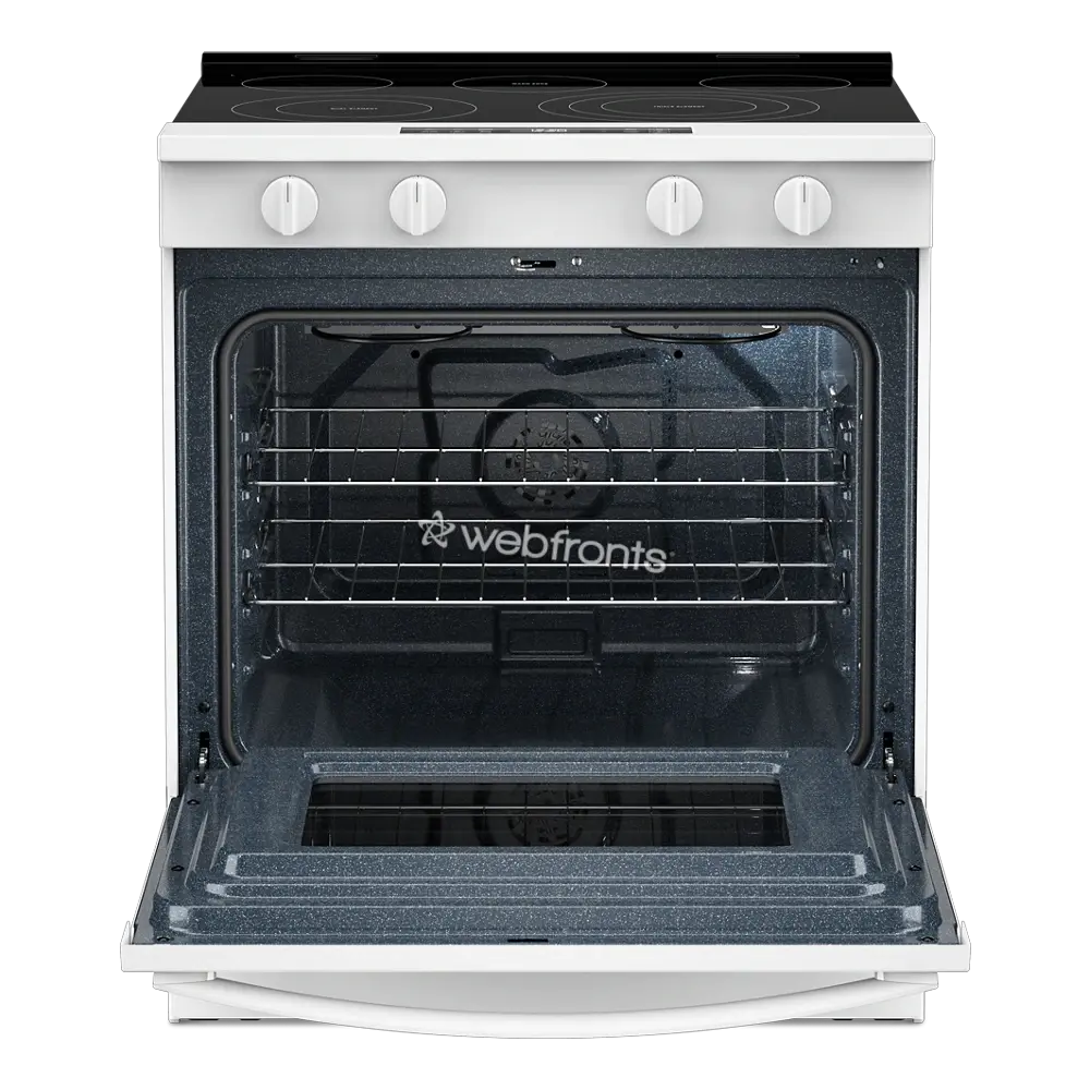 Whirlpool WSES5030SW 30-Inch Electric Smart Range With Air Cooking Technology