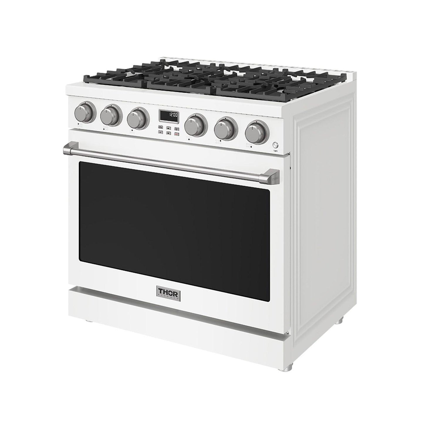 Thor Kitchen ARG36W 36 Inch Gas Range In White - Contemporary Professional