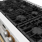 Thor Kitchen ARG48WBRZ 48 Inch Contemporary Professional Gas Range In White/Bronze