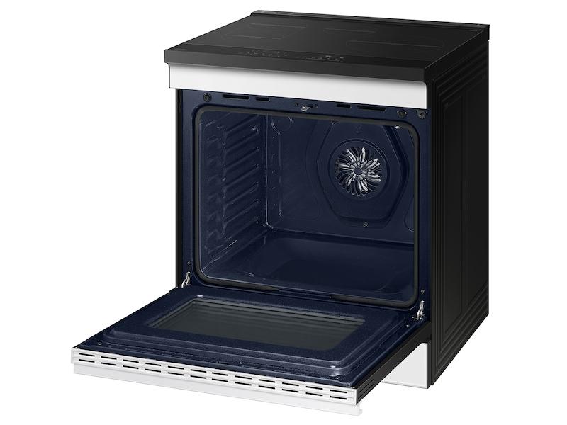 Samsung NSI6DB950012 Bespoke 6.3 Cu. Ft. Smart Slide-In Induction Range With Ambient Edge Lighting™ & Air Sous Vide In White Glass