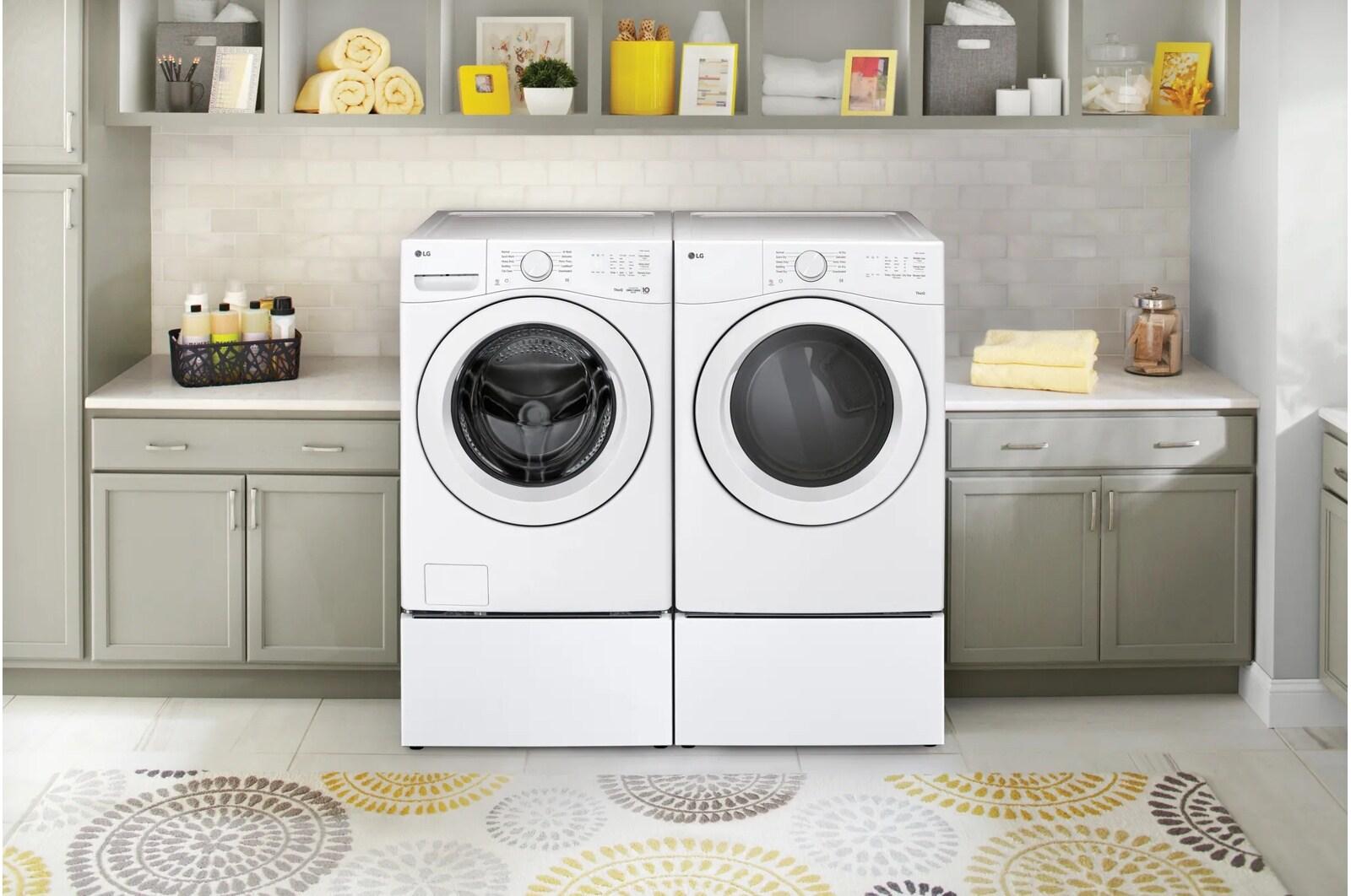 Lg DLE3420W 7.4 Cu. Ft. Ultra Large Capacity Smart Front Load Electric Dryer