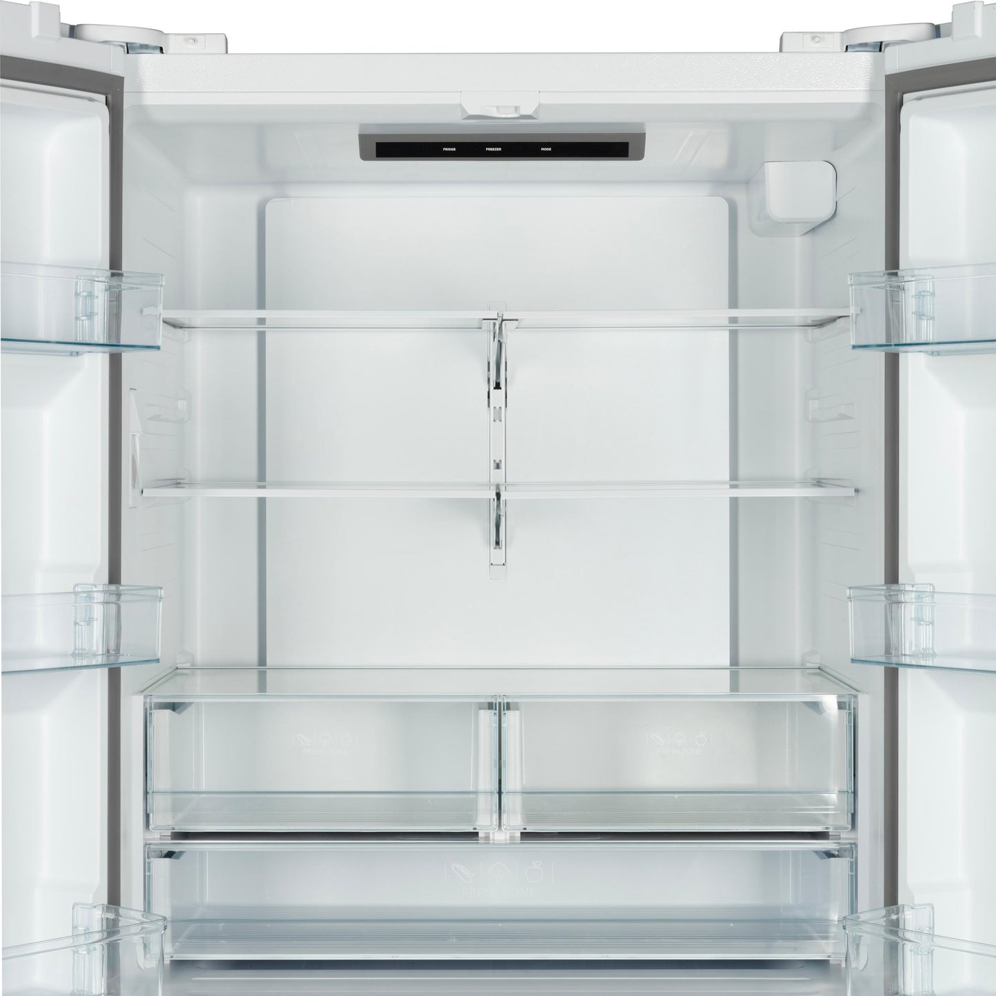 Forno FFFFD178336WHT Forno Rivello 36 Inch French Door Refrigerator In White With Antique Brass, Internal Water Dispenser, Filtered Ice, Adjustable Shelves, Energy Star Certified