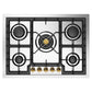 Ilve UHCPT75NSSG Ilve Uhcpt75Nssg Nostalgie Ii 30 Inch Built-In Gas Cooktop With 5 Burners, In Stainless Steel (Natural Gas)