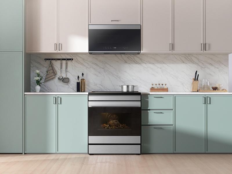 Samsung NSI6DG9500SR Bespoke 6.3 Cu. Ft. Smart Slide-In Induction Range With Ambient Edge Lighting™ & Air Sous Vide In Stainless Steel