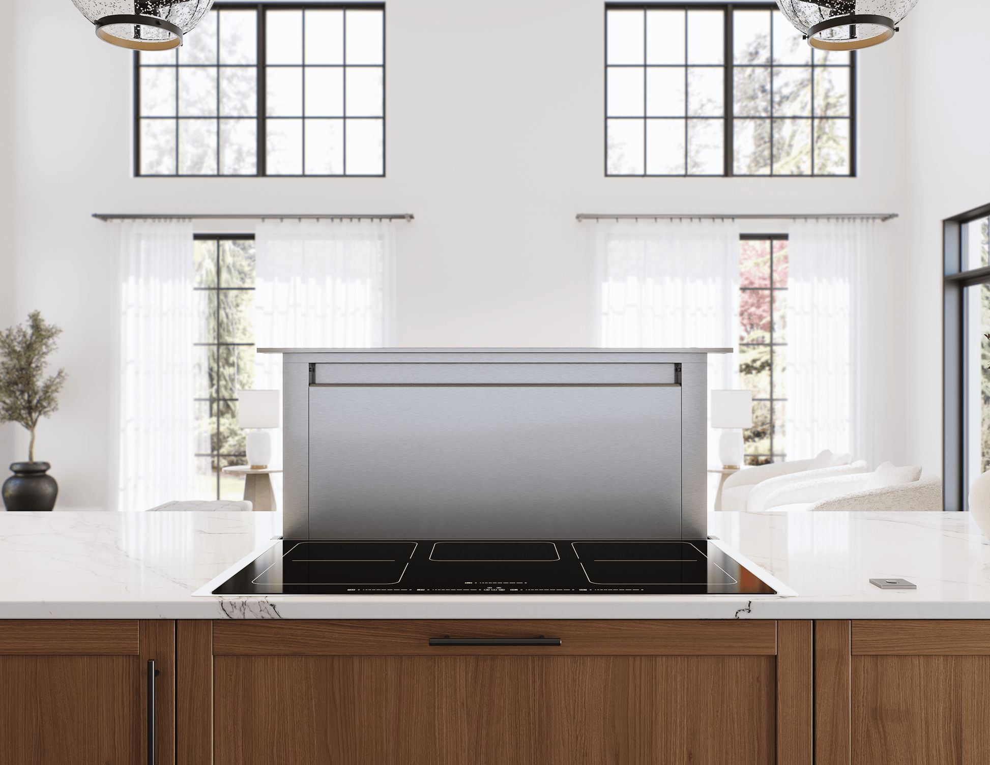 Zephyr ZTVE36AS Treviso Downdraft, 14" Rise, 36" Width, Ss, 600 Cfm