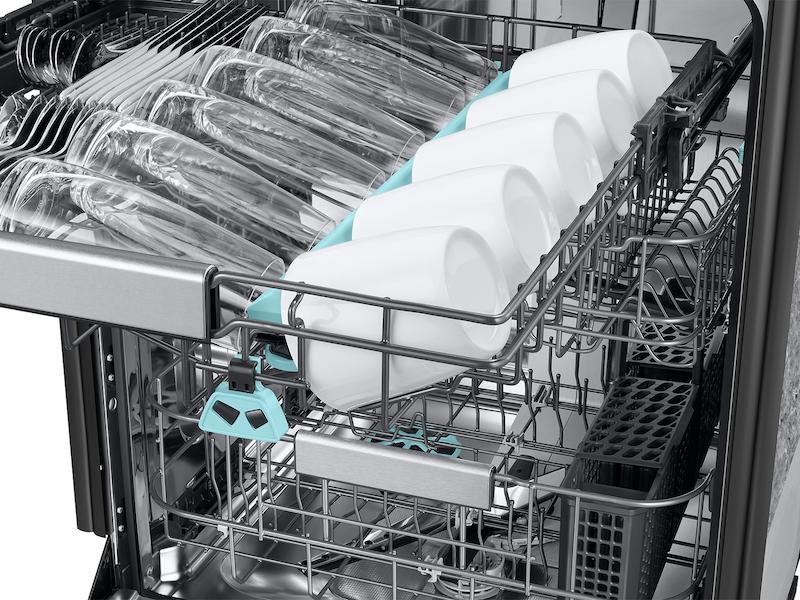 Samsung DW90F89T0U12 38 Dba Bespoke Smart Dishwasher With 3Rd Rack Washing System In White Glass