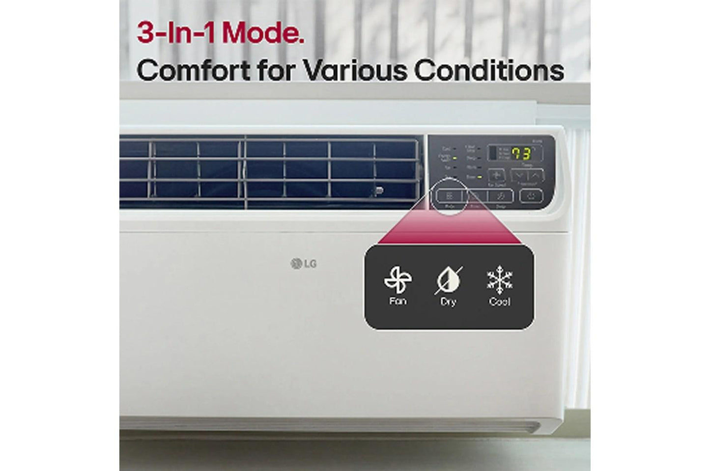 Lg LW8024IVSM 8,500 Btu Dual Inverter Energy Star Window Air Conditioner Cools Up To 380 Sq. Ft.