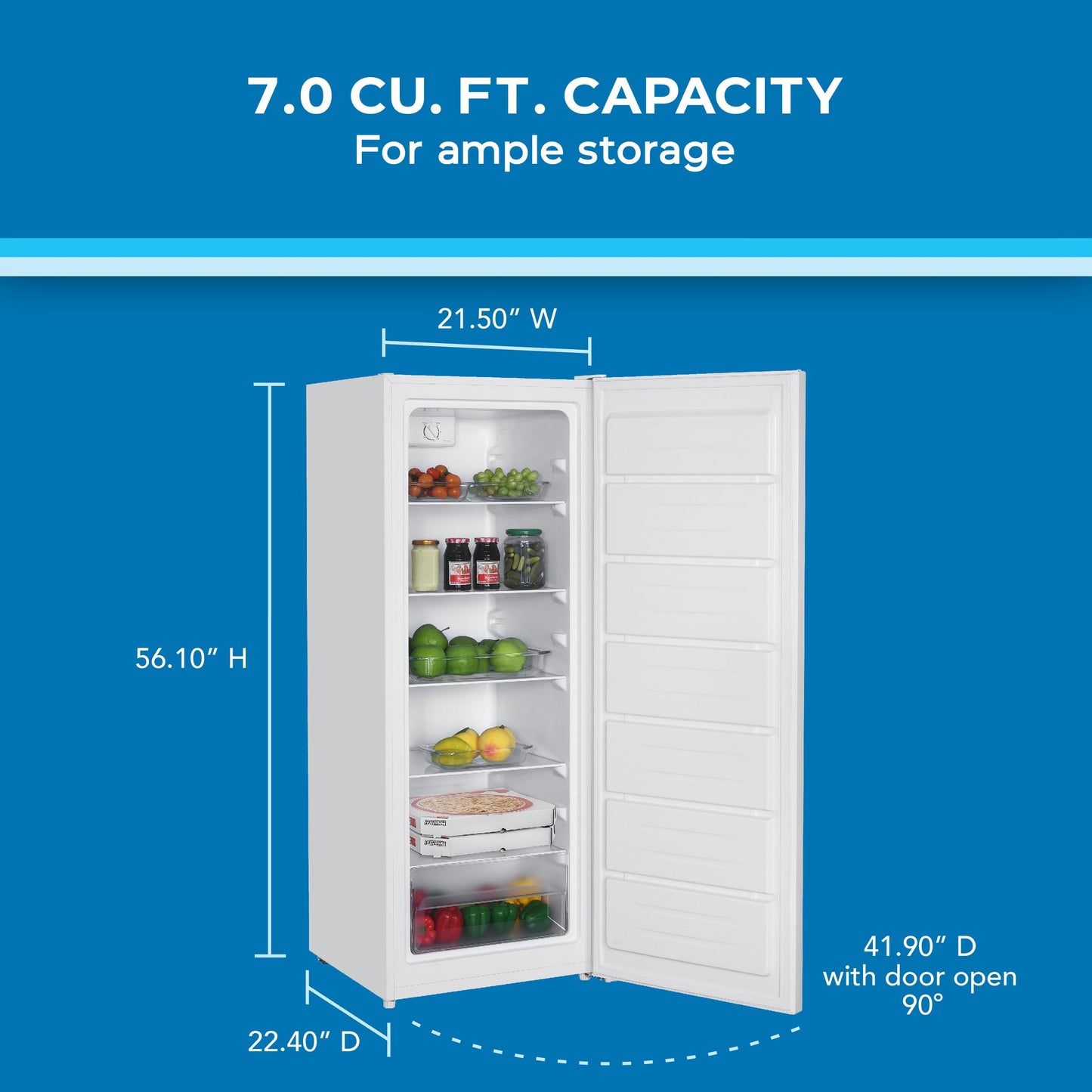Avanti AV701VFB0W Avanti Garage Ready Vertical Freezer, 7 Cu. Ft, In White (Av701Vfb0W)