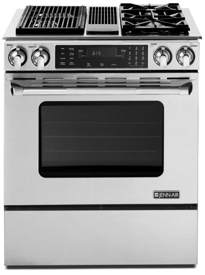 Jennair JDS9865BDP Stainless Steel Jenn-Air® Slide-In Modular Dual-Fuel Downdraft Range With Convection, 30"