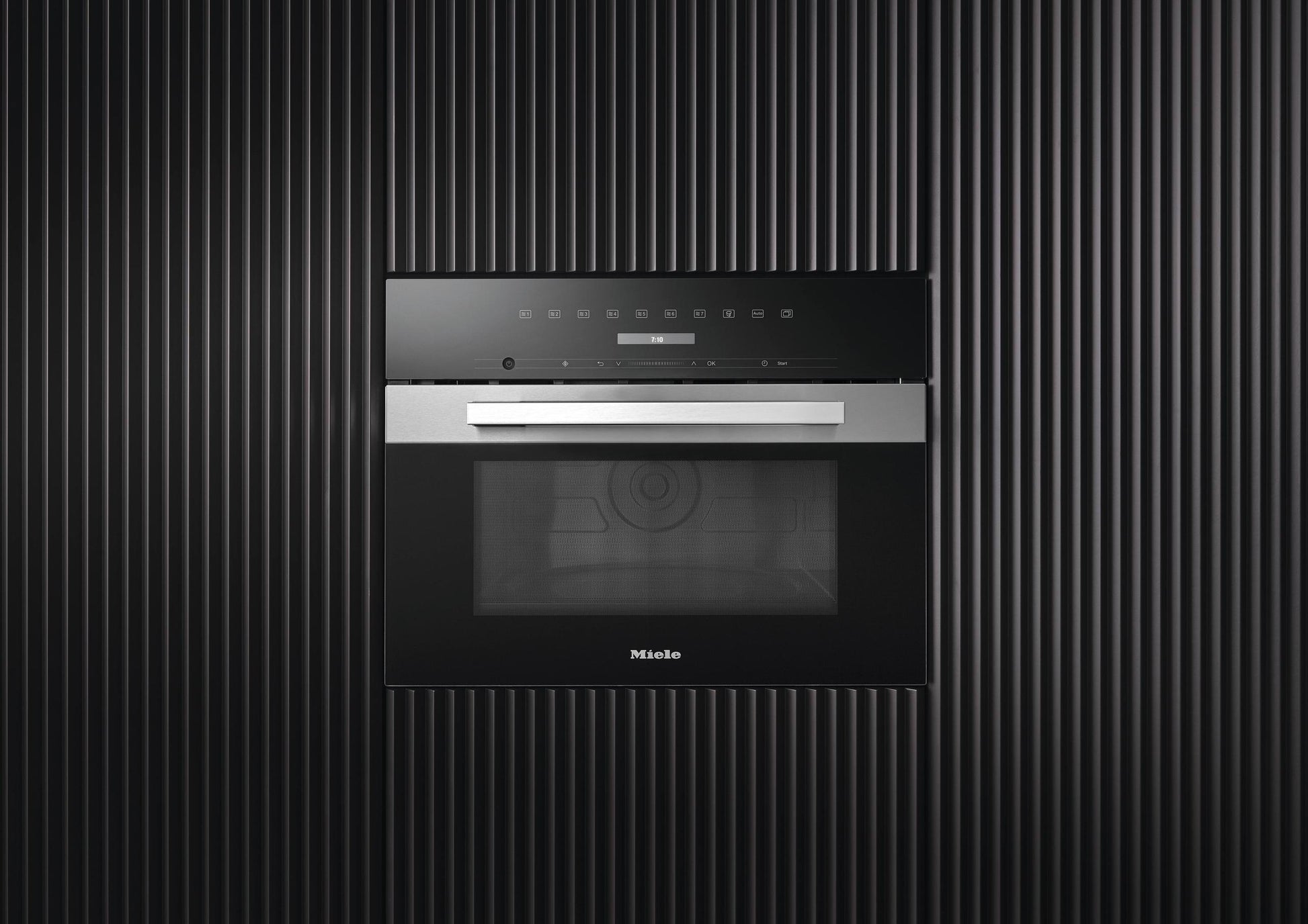 Miele M7240TCCTS M 7240 Tc Am Clean Touch Steel - Built-In Microwave Oven, 24" Width In A Design That Is The Perfect Complement With Controls On The Top.
