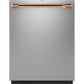 Cafe CDT888P2VS1 Café™ Customfit Energy Star Stainless Interior Smart Dishwasher With Ultra Wash Top Rack And Dual Convection Ultra Dry, Led Lights, 39 Dba