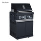 Forno FODKT2568BLK Forno All Aperto 99,600 Btu Outdoor Kitchen, 5 Burners, Infrared Burners, Side Burner, Black Sintered Stone Countertops, Gas Pizza Oven, Sink Module, Bar & Beverage Center