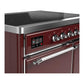 Ilve UMDIB40QNR3BUC Ilve Umdib40Qnr3Buc Majestic Iii 40 Inch Induction Range With 6 Elements, 3.82 Cu. Ft. Total Oven Capacity (Solid Door, Burgundy, Chrome)