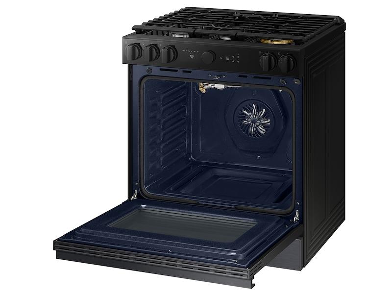 Samsung NSG6DG8500MT Bespoke 6.0 Cu. Ft. Smart Slide-In Gas Range With Air Sous Vide & Air Fry In Matte Black Steel