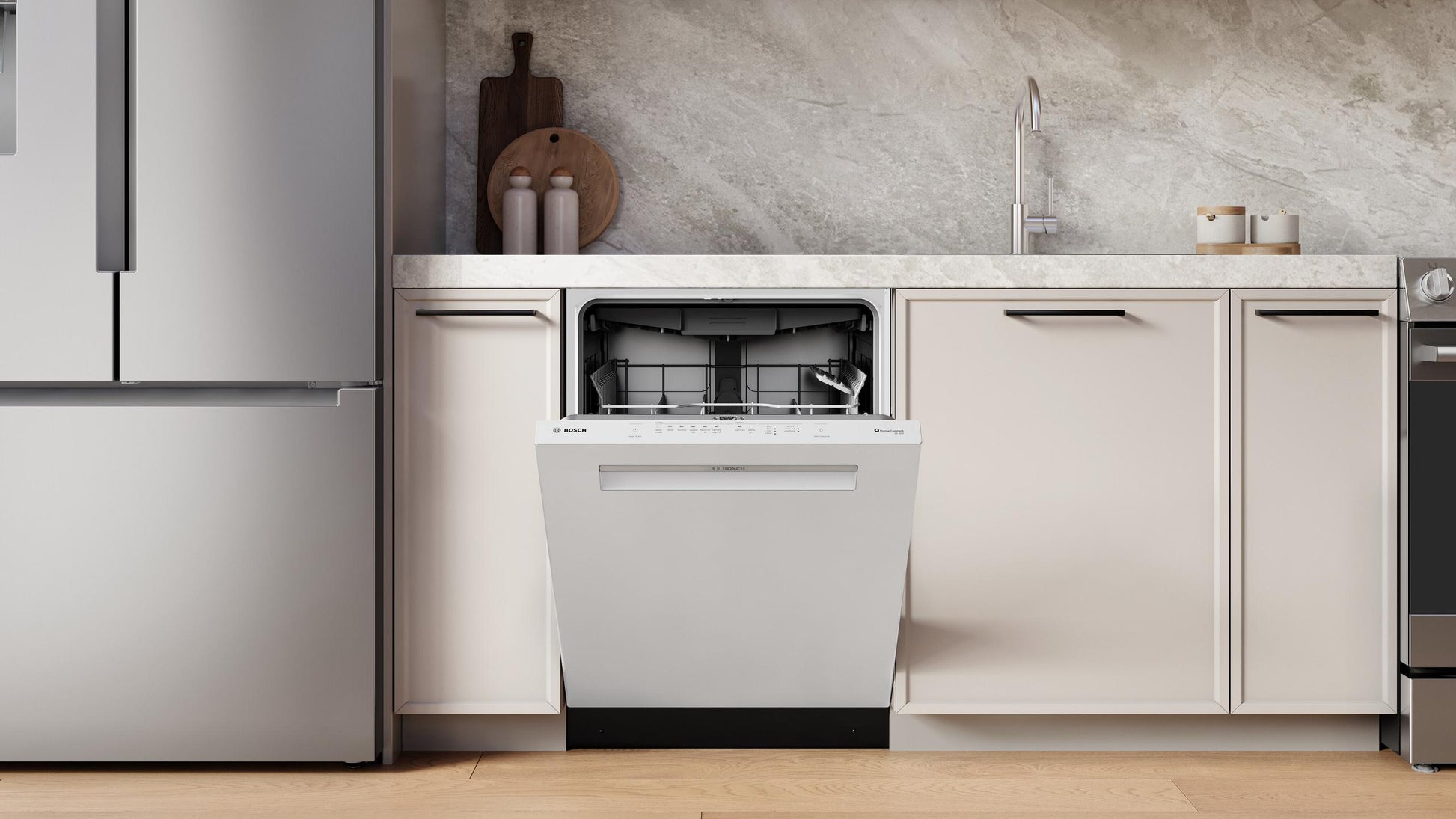 Bosch SHP53EM2N 300 Series, Built-Under Dishwasher, 24'', White