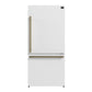 Forno FFFFD178531WHT Forno Milano Espresso 31-Inch Bottom Freezer Refrigerator, White, 17.2 Cu.Ft Capacity, Energy Efficient