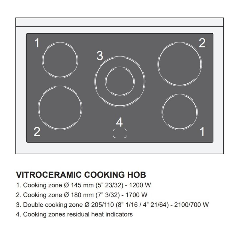 Verona VUFSEE365DSS Verona Vufsee365Dss 36 Inch Ultima Double Oven Electric Range With 5 Radiant Elements, 4.1 Cu. Ft. Total Oven Capacity (Stainless Steel)