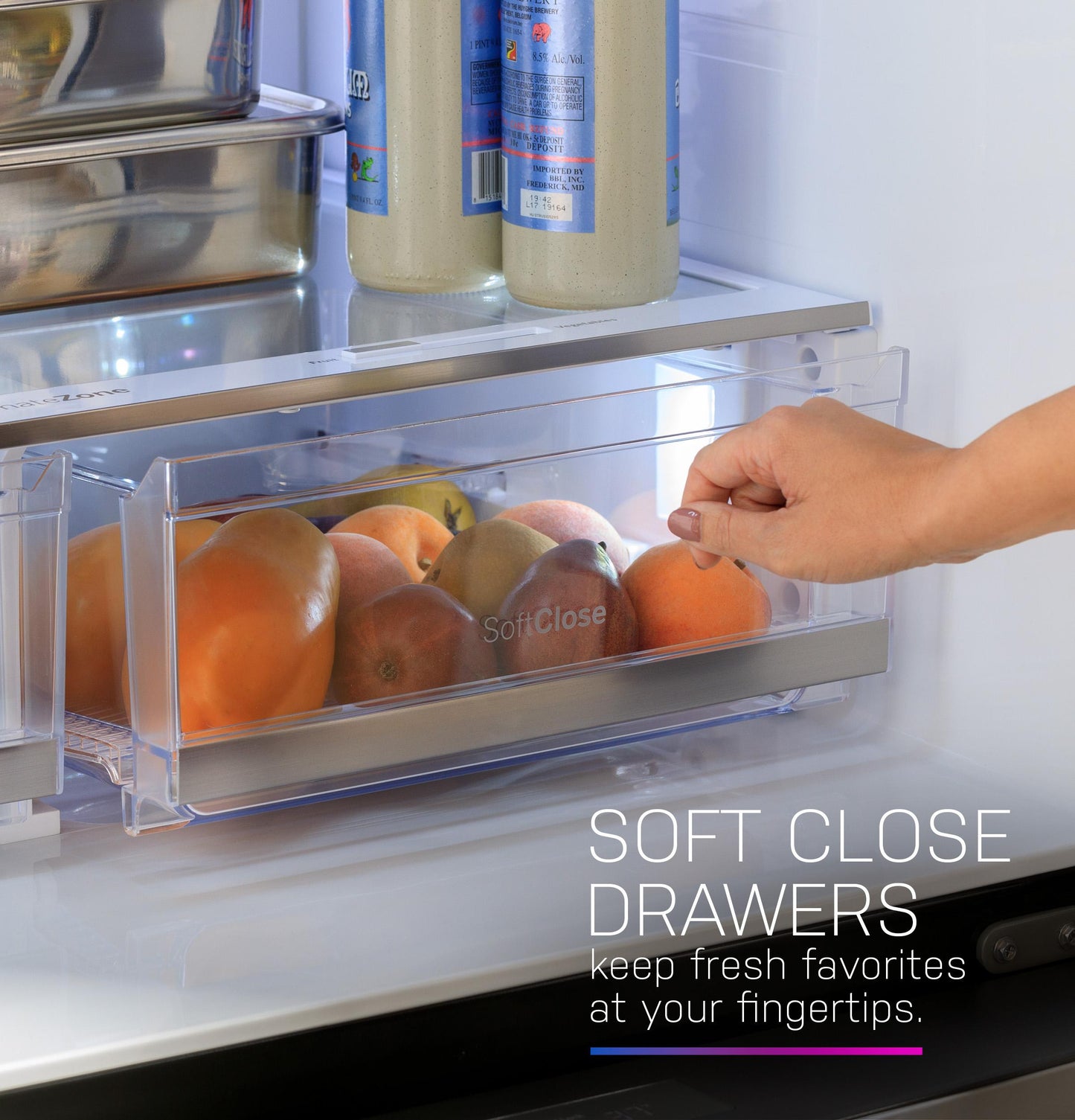 Ge Appliances PGD29BYTFS Ge Profile™ Series Energy Star® 29 Cu. Ft. Smart Fingerprint Resistant 4-Door French-Door Refrigerator With Door In Door