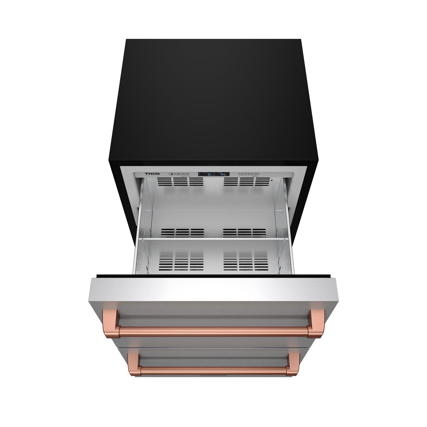 Thor Kitchen RZ24URSG 24 Inch Undercounter Built-In / Freestanding Drawer Freezer - Stainless Steel/Rose Gold Gordon Ramsay Series