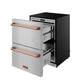 Thor Kitchen RF24URSG 24 Inch Undercounter Built-In Or Freestanding Drawer Refrigerator - Stainless Steel/Rose Gold Gordon Ramsay Series