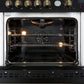Forno FFSGS627430BLK Giovanni 30-Inch Gas Range Black & Antique Brass Design, 5 Burners 67,000 Btu, 4.32 Cu.Ft. Convection Oven