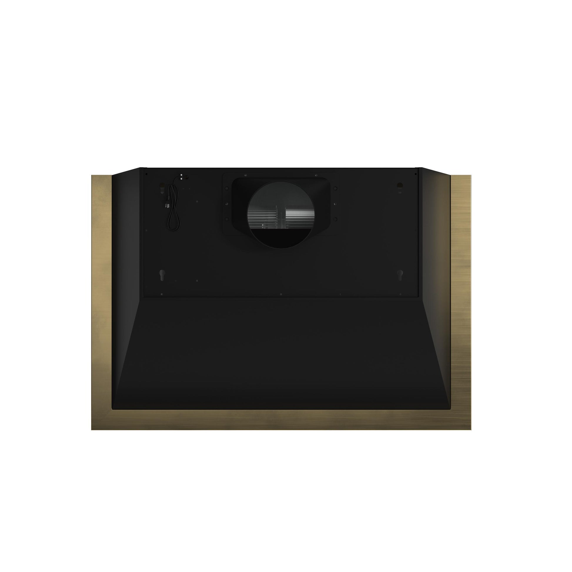 Forno FRHWM507836BLK Forno Vittorio 36-Inch Wall Mount Range Hood, Black With Antique Brass Trim, 424 Cfm Airflow, Dishwasher-Safe Baffle Filters, Remote Control, 3-Speed Fan, Bright Led Lighting.