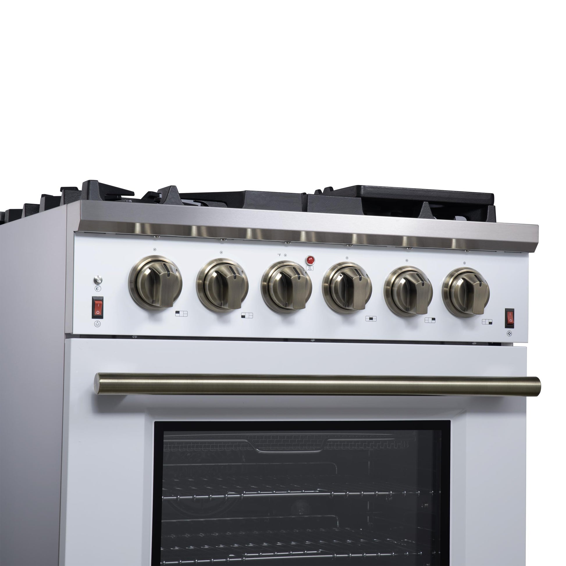 Forno FFSGS623930WHT Forno Massimo 30-Inch White Freestanding Gas Range, 5 Burners, True Convection Oven