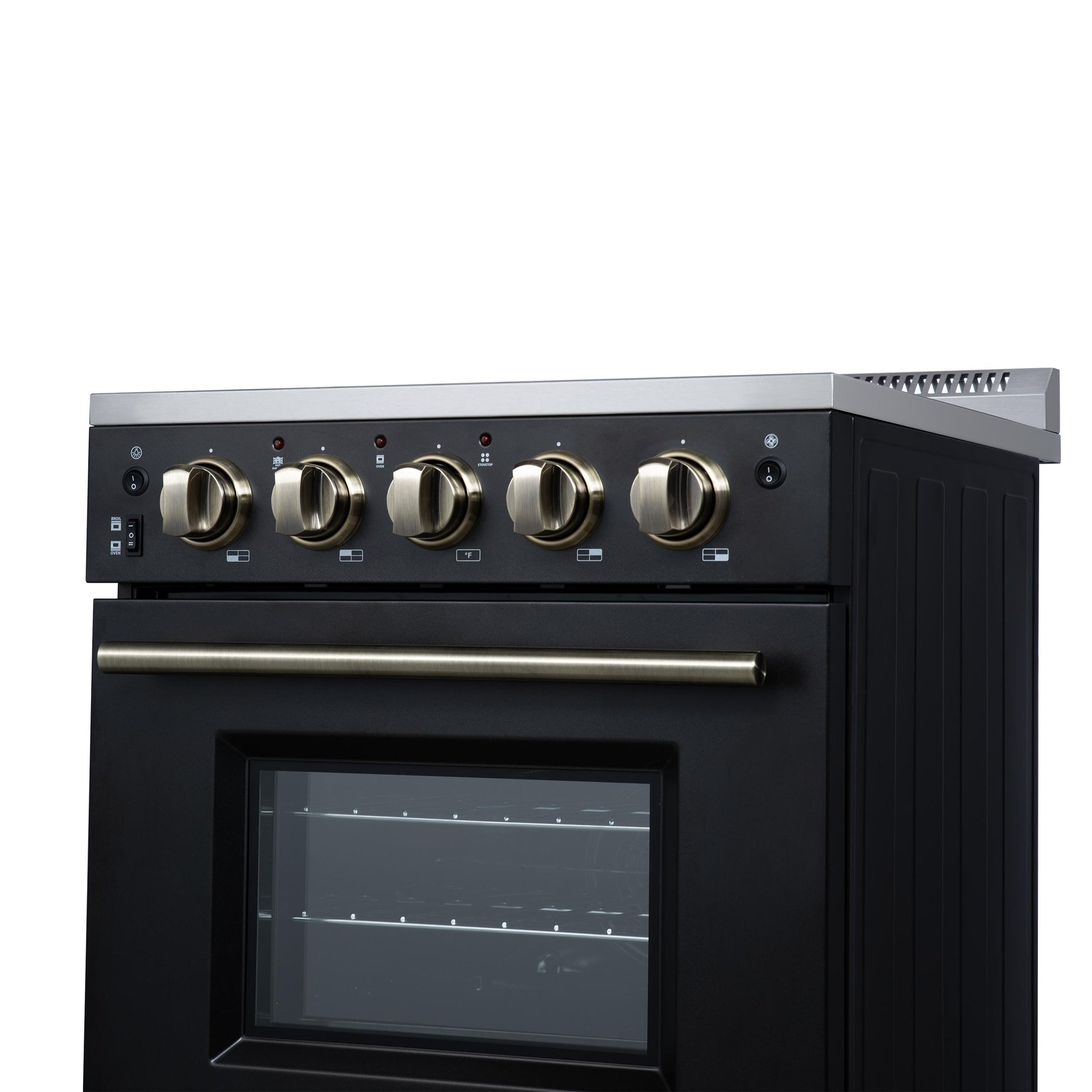 Forno FFSEL606924BLK Forno Loiano 24 Inch Freestanding Electric Range In Black