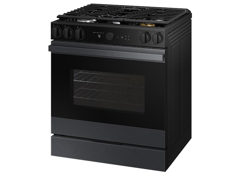 Samsung NSG6DG8500MT Bespoke 6.0 Cu. Ft. Smart Slide-In Gas Range With Air Sous Vide & Air Fry In Matte Black Steel