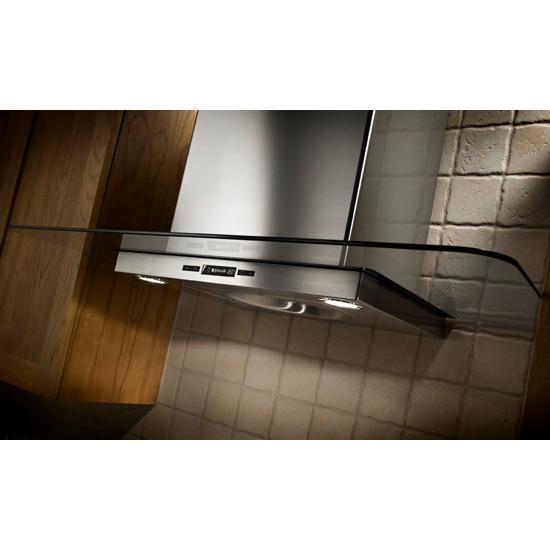 Jennair JXW5036WS Glass Collection Wall-Mount Canopy Hood, 36"