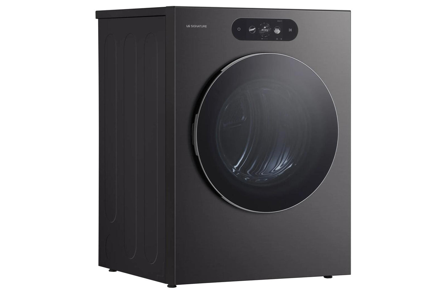 Lg DLEX9900B Lg Signature 9.0 Cu. Ft. Mega Capacity Smart Front Load Electric Dryer With Built-In Intelligence, Turbosteam® And Touch Lcd Control