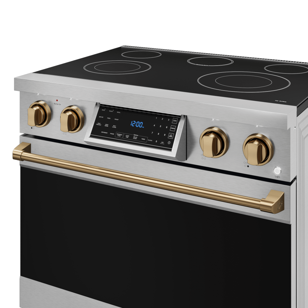 Thor Kitchen RSE36BRZ 36 Inch Professional Electric Range With Tilt Panel Touch Control In Stainless Steel/Bronze Gordon Ramsay Series - Rse36-Brz