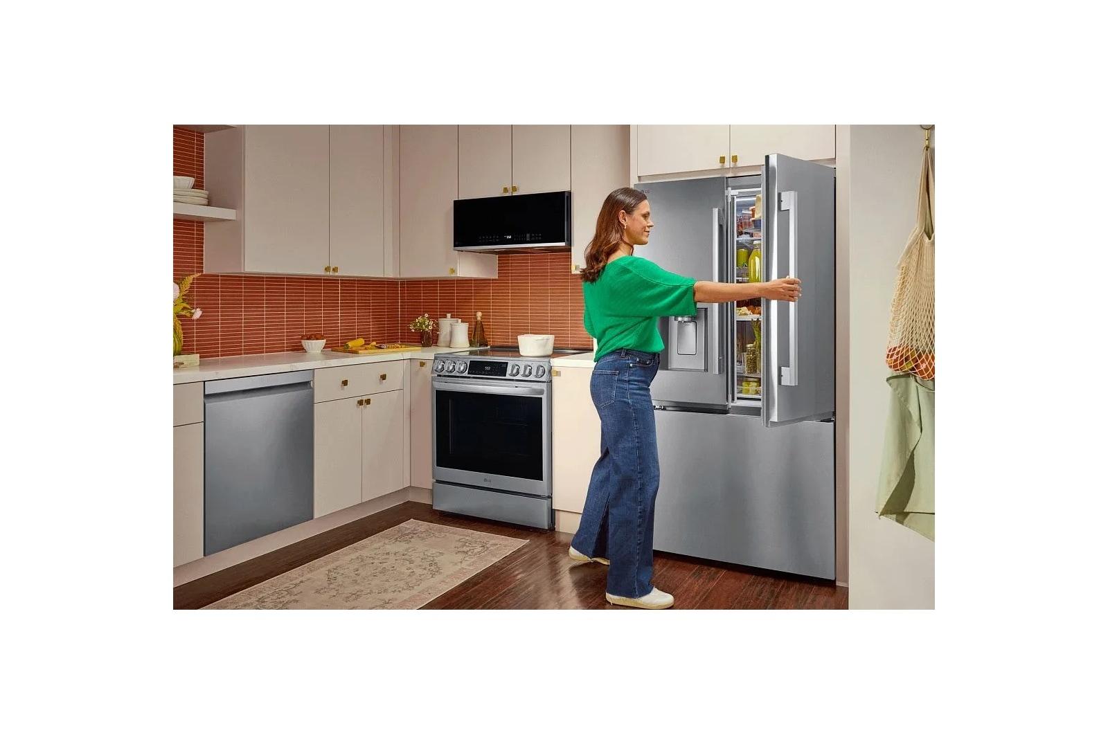 Lg LF24Z6330S 24 Cu. Ft. Counter-Depth Max&#8482; With Zero Clearance&#8482; 3-Door French Door Refrigerator