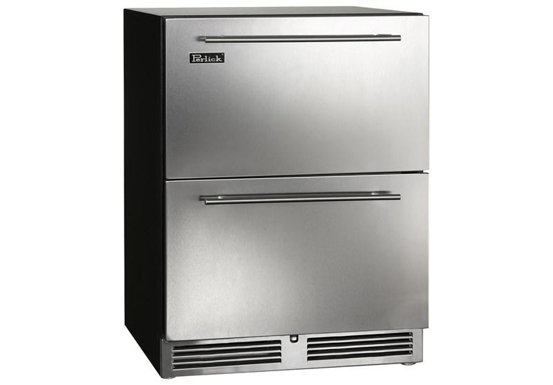 Perlick HA24RB46DL 24" Ada Height Compliant Indoor Refrigerator Drawers, Fully Integrated Panel-Ready, With Lock