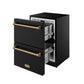 Thor Kitchen RZ24UBBRZ 24 Inch Undercounter Built-In / Freestanding Drawer Freezer - Black/Bronze Gordon Ramsay Series