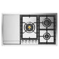 Ilve UHCPT95FSSLP Ilve Uhcpt95Fsslp Professional Plus Ii 36 Inch Built-In Gas Cooktop With Total Black Brass Burners, In Stainless Steel (5 Sealed Burners + Griddle, Liquid Propane)