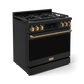 Thor Kitchen RSG36BBRZ 36 Inch Professional Gas Range With Tilt Panel Touch Control In Black/Bronze Gordon Ramsay Series - Rsg36B-Brz