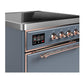 Ilve UMIB30QNR3BGP Ilve Umib30Qnr3Bgp Majestic Iii 30 Inch Induction Range With 4 Elements, 4 Cu. Ft. Oven Capacity (Solid Door, Blue Grey, Copper)