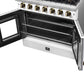 Forno FFSGS644436WHT Forno Galiano 36-Inch French Door Gas Range White And Antique Brass Design, 6 Sealed Burners 83,000 Btu, 5.36 Cu.Ft. Convection Oven