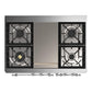 Ilve UMD40FNR3BKC Ilve Umd40Fnr3Bkc Majestic Iii 40 Inch Dual Fuel Range With 6 Burners And Griddle, Dual Function Burner Up To 25,000 Btu (Natural Gas, Triple Glass Door, Glossy Black, Chrome)