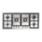Ilve UHCPT125NSSCLP Ilve Uhcpt125Nssclp Nostalgie Ii 48 Inch Built-In Gas Cooktop With Total Black Brass Burners, In Stainless Steel (6 Sealed Burners, Liquid Propane, Chrome)